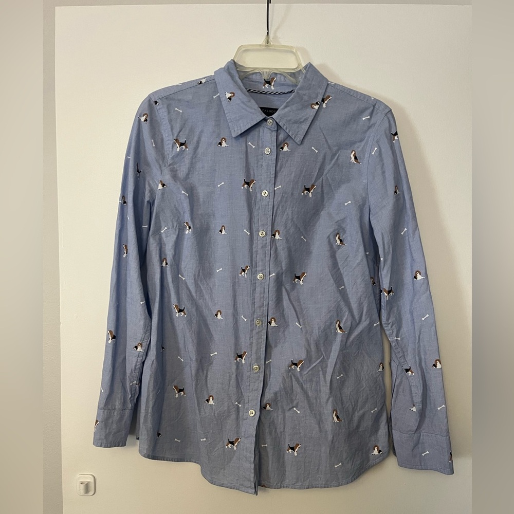 Talbots button down beagle shirt